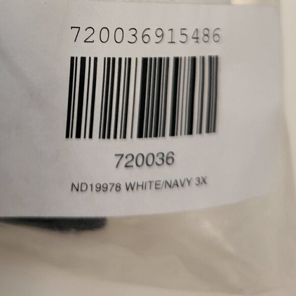 NWOT Brittany Humble Off-Shoulder Jumpsuit White & Navy Size 3X - Picture 13 of 13